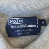 Ralph Lauren Cashmere Polo Sweater Heather Gray Size Medium