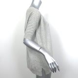 Oats Cashmere Short Sleeve Sweater Light Gray Melange Size Extra Small