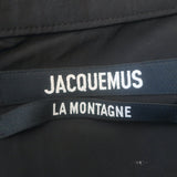 Jacquemus La Chemise Mejean Asymmetric Cropped Shirt Black Size 34