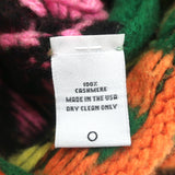 The Elder Statesman Cashmere Ear Flap Beanie Hat Orange/Multi