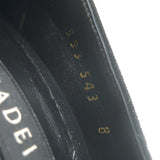 Casadei Velvet Ankle Strap Peep Toe Platform Pumps Black Size 38 NEW