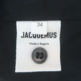 Jacquemus La Chemise Mejean Asymmetric Cropped Shirt Black Size 34