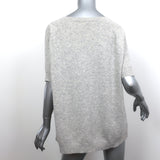 Oats Cashmere Short Sleeve Sweater Light Gray Melange Size Extra Small