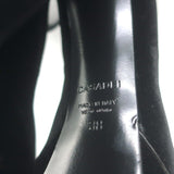 Casadei Velvet Ankle Strap Peep Toe Platform Pumps Black Size 38 NEW