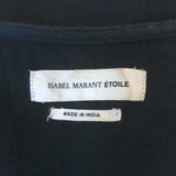 Isabel Marant Etoile Vince Embroidered Tassel Top Black Cotton Size 38