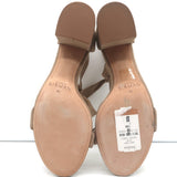 Alexandre Birman Clarita Bow Sandals Beige Suede Size 40 Ankle Strap Heels NEW