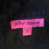 Betsey Johnson Tiered Tulle Mini Dress Black Size Medium