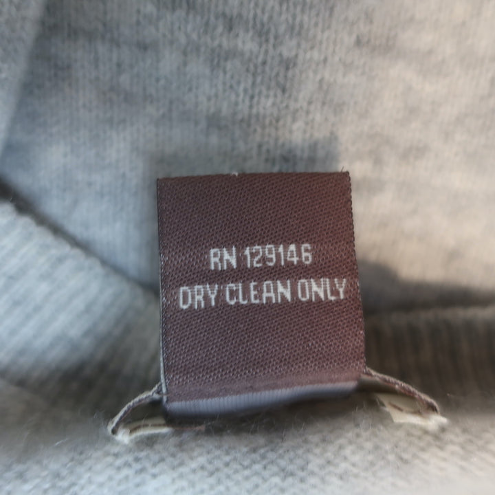 Oats Cashmere Short Sleeve Sweater Light Gray Melange Size Extra Small
