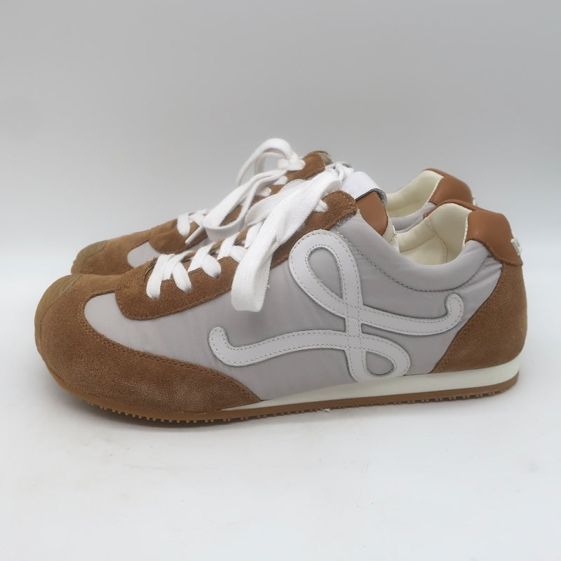 Loewe Ballet Runner 2.0 Sneakers Brown Suede &amp; Gray Nylon Size 39