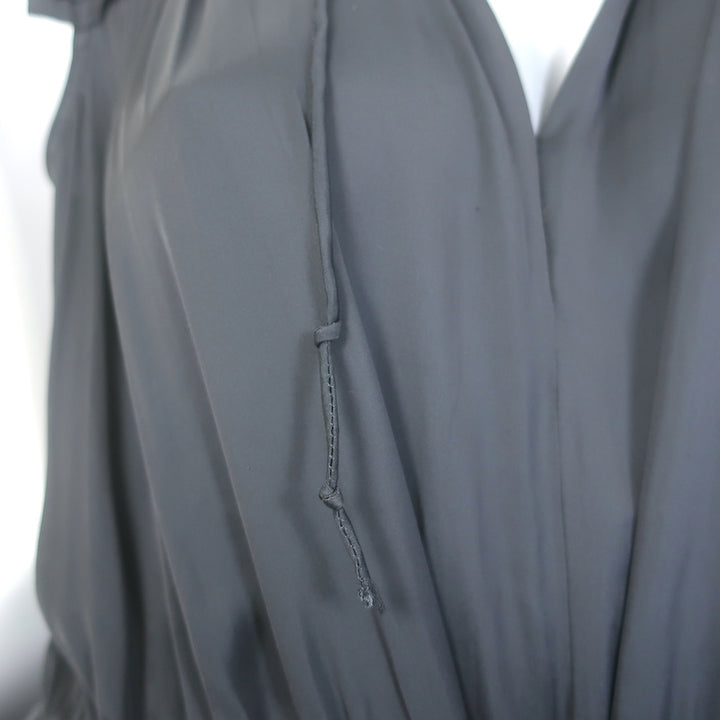 Ulla Johnson Tullia Sleeveless Midi Dress Black Pleated Satin Size 2