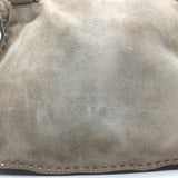 Chloe Marcie Medium Shoulder Bag Taupe Studded Suede Crossbody