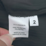 Ulla Johnson Tullia Sleeveless Midi Dress Black Pleated Satin Size 2