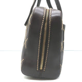 Chanel 2003 Surpique Wild Stitch Quilted Small Tote Bag Dark Brown Leather