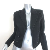 L'Agence Dolly Crop Blazer Washed Black Size Small Double Breasted Jacket