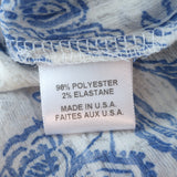 MISA Paola Off the Shoulder Midi Dress Blue Crush Toile Print Size Extra Small