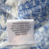 MISA Paola Off the Shoulder Midi Dress Blue Crush Toile Print Size Extra Small