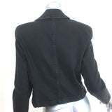 L'Agence Dolly Crop Blazer Washed Black Size Small Double Breasted Jacket