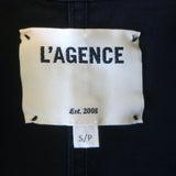 L'Agence Dolly Crop Blazer Washed Black Size Small Double Breasted Jacket