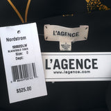 L'Agence Jodie Tiger Print Midi Slip Dress Black/Gold Silk Satin Size 0 NEW