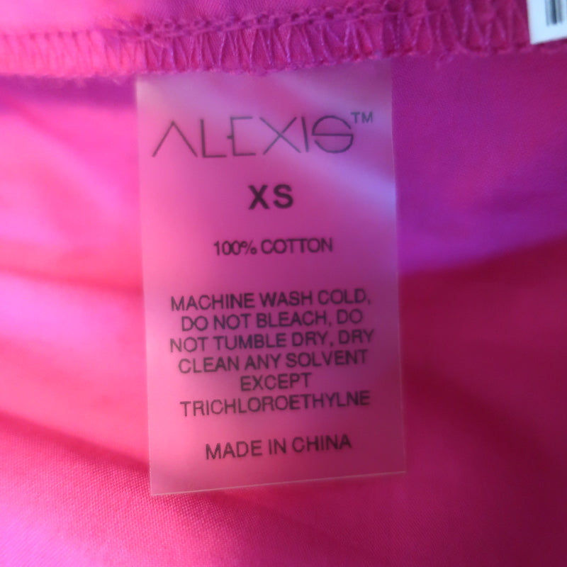 Alexis Raissa Eyelet-Embroidered Tiered Midi Dress Pink Cotton Size Extra Small