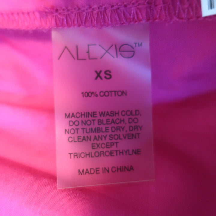 Alexis Raissa Eyelet-Embroidered Tiered Midi Dress Pink Cotton Size Extra Small