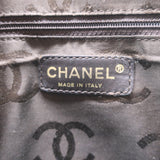 Chanel 2003 Surpique Wild Stitch Quilted Small Tote Bag Dark Brown Leather