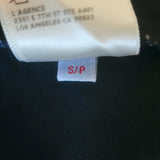 L'Agence Dolly Crop Blazer Washed Black Size Small Double Breasted Jacket