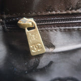 Chanel 2003 Surpique Wild Stitch Quilted Small Tote Bag Dark Brown Leather