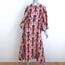 La DoubleJ Sorella Dress Ali Rosa Pink/Black Printed Silk Twill Size Extra Small