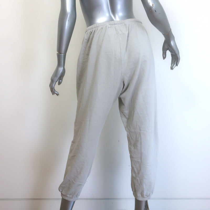 FREECITY Logo Sweatpants Stardust Gray Cotton Terry Size Large