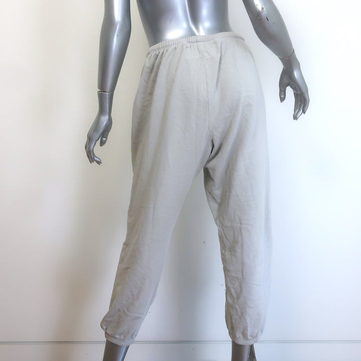 FREECITY Logo Sweatpants Stardust Gray Cotton Terry Size Large