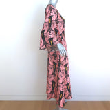 La DoubleJ Sorella Dress Ali Rosa Pink/Black Printed Silk Twill Size Extra Small
