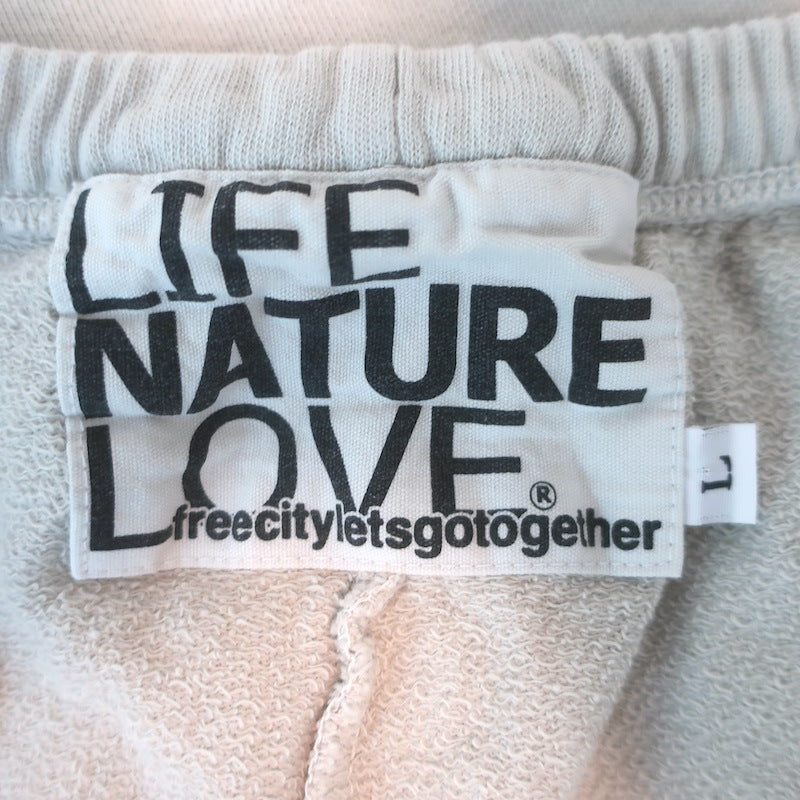FREECITY Logo Sweatpants Stardust Gray Cotton Terry Size Large