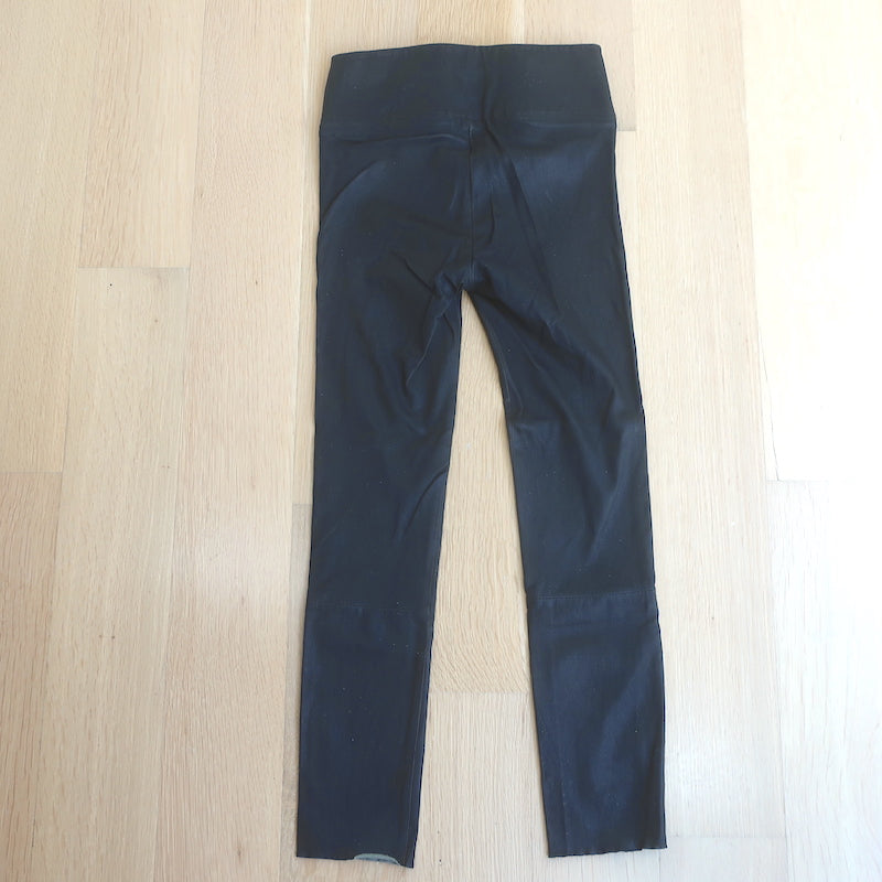 SPRWMN High Waist Leather Ankle Leggings Black Size Small