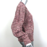 Isabel Marant Etoile Raith Puff Sleeve Sweater Pink Cable Knit Size 38