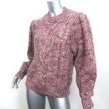 Isabel Marant Etoile Raith Puff Sleeve Sweater Pink Cable Knit Size 38