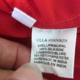 Ulla Johnson Neela Tassel-Tie Midi Dress Red Printed Chiffon Size 6