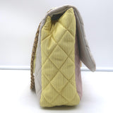 Chanel Tricolor Reissue 2.55 Quilted Faille Jumbo Flap Bag Light Gray/Lilac