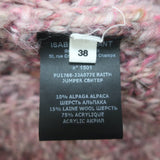 Isabel Marant Etoile Raith Puff Sleeve Sweater Pink Cable Knit Size 38