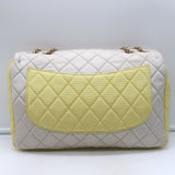 Chanel Tricolor Reissue 2.55 Quilted Faille Jumbo Flap Bag Light Gray/Lilac