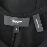 Theory Pleated Midi Tank Dress Black Stretch Knit Size Small