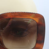 Chanel Quilted CC Polarized Sunglasses Amber Tortoise 54mm 5483-A 1077/S9