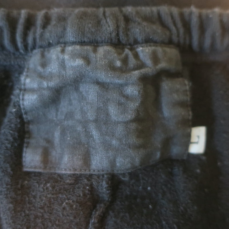 FREECITY Logo Sweatpants Black Cotton Terry Size Large