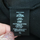 Theory Pleated Midi Tank Dress Black Stretch Knit Size Small