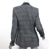 Veronica Beard Gia Tweed Dickey Jacket Black Plaid Size 4 One-Button Blazer