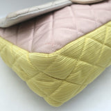 Chanel Tricolor Reissue 2.55 Quilted Faille Jumbo Flap Bag Light Gray/Lilac