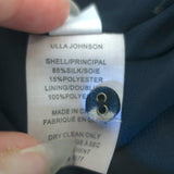 Ulla Johnson Aurelie Midi Dress Black/Gold Metallic Printed Chiffon Size 4