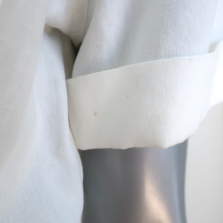 Rag &amp; Bone Luna Shirtdress Cream Linen-Blend Size Small Short Sleeve Midi Dress