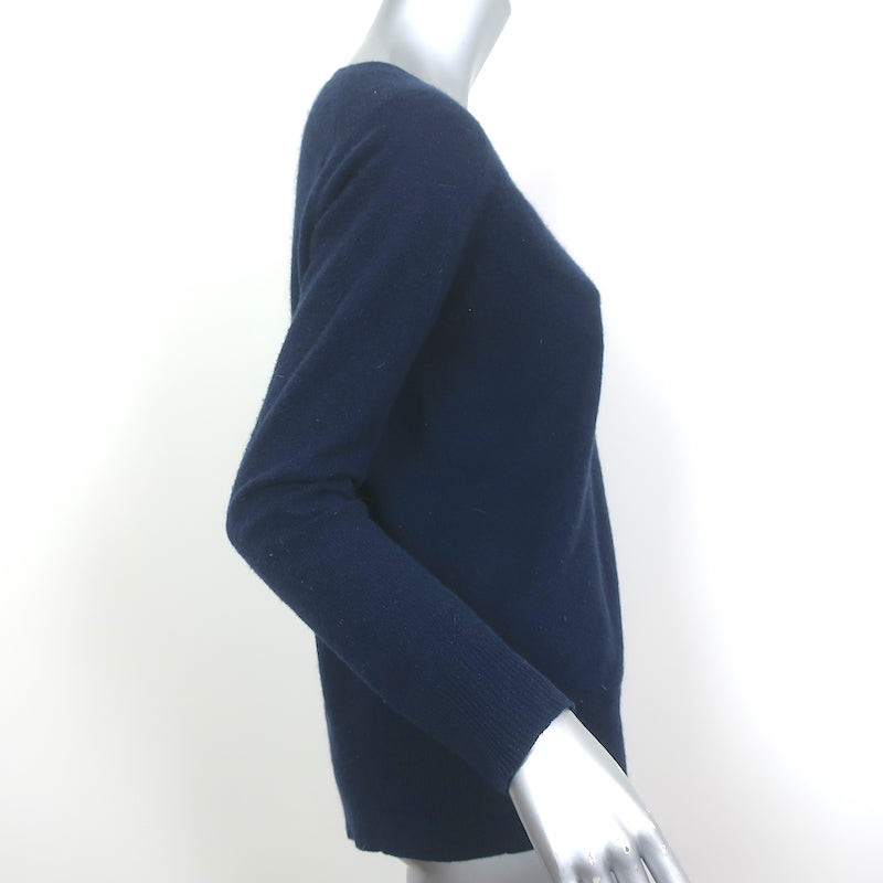 360 Sweater Cashmere Pullover Navy Size Small