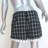 Alice + Olivia Darma Checked Tweed Crossover Skort Black/White Size 10 NEW